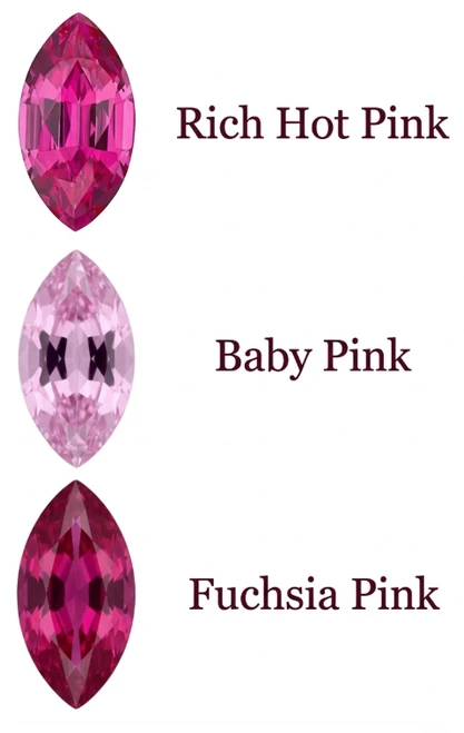 Chatham Lab Created Baby Pink Sapphire Gemstone – Marquise Cut – GEM Grade