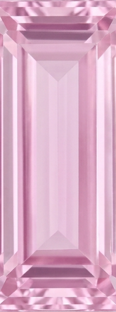 Lab Created Light Pink Sapphire Gemstone – Baguette Cut – GEM Grade