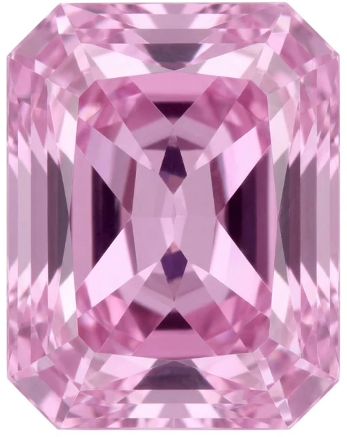 Chatham Lab Created Baby Pink Sapphire Gemstone – Emerald Radiant Cut – GEM Grade