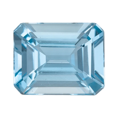 2.73 Carat Aquamarine Gemstone – Octagon Cut, Vivid Rich Sky Blue Color