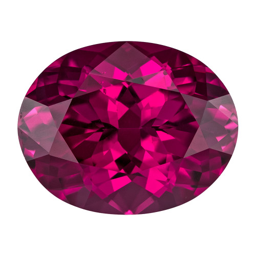 4.55 Carat Rose Garnet Gemstone – Oval Cut, Vivid Raspberry Pink Color, Mahenge Origin