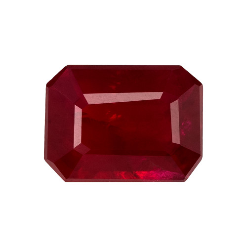 1.88 Carat Ruby Gemstone – Octagon Cut, Vivid Rich Red Color