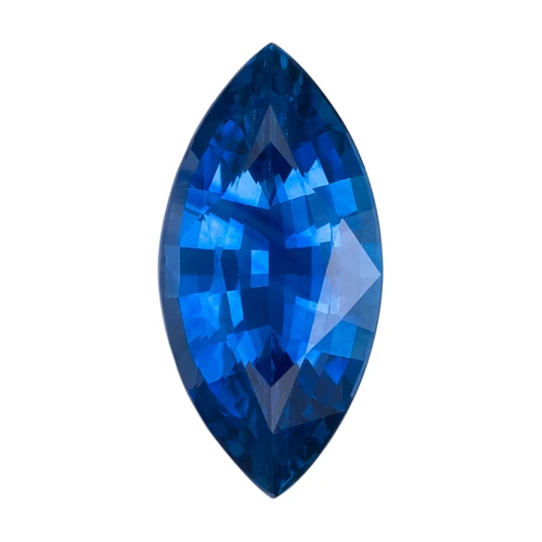 1.51 Carat Sapphire Gemstone – Marquise Cut, Vivid Rich Blue Color