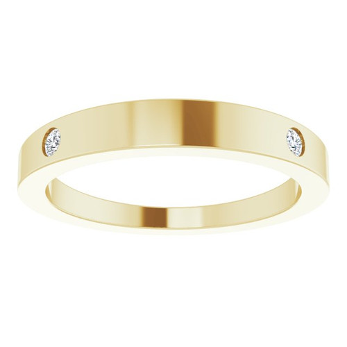 14K Yellow .05 Natural Diamond Engravable Ring