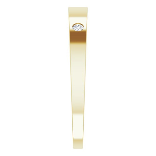 14K Yellow .05 Natural Diamond Engravable Ring