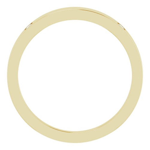 14K Yellow .05 Natural Diamond Engravable Ring