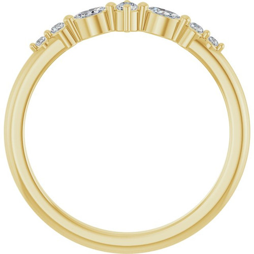 14K Yellow 1/8 CTW Natural Diamond Stackable Ring