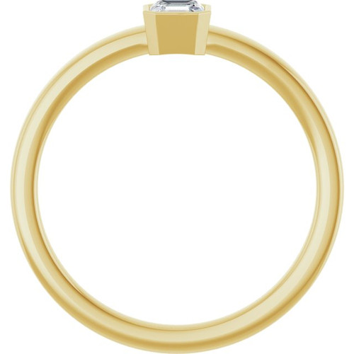14K Yellow 1/4 CT Lab-Grown Diamond Ring