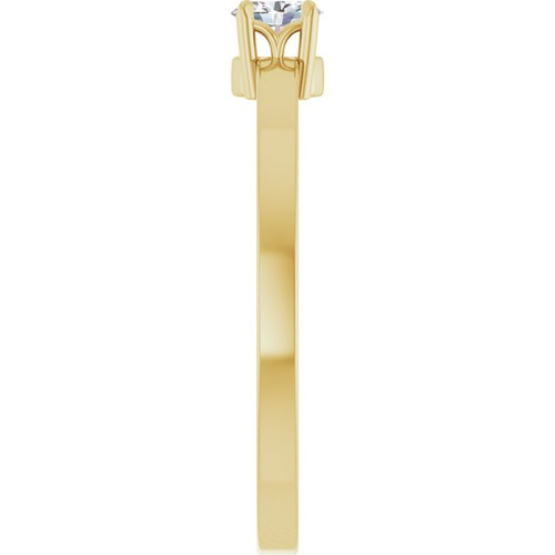 14K Yellow 1/6 CT Lab-Grown Diamond Ring 