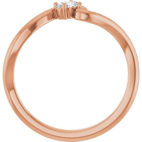 14K Rose 1/6 CT Lab-Grown Diamond  Ring