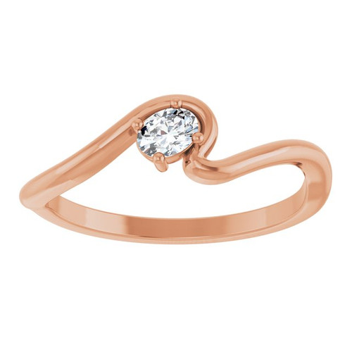 14K Rose 1/6 CT Lab-Grown Diamond  Ring