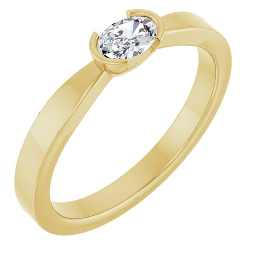14K Yellow 1/4 CT Natural Diamond Ring