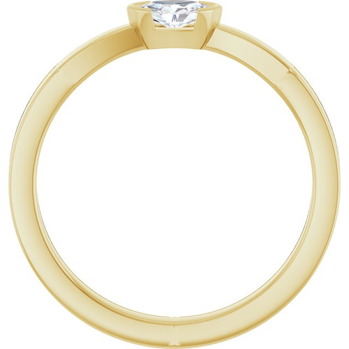 14K Yellow 1/4 CT Natural Diamond Ring