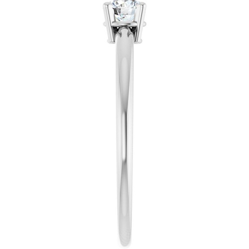 Shop 14 Karat White Gold 0.10 Carat Diamond "April" Youth Birthstone Ring