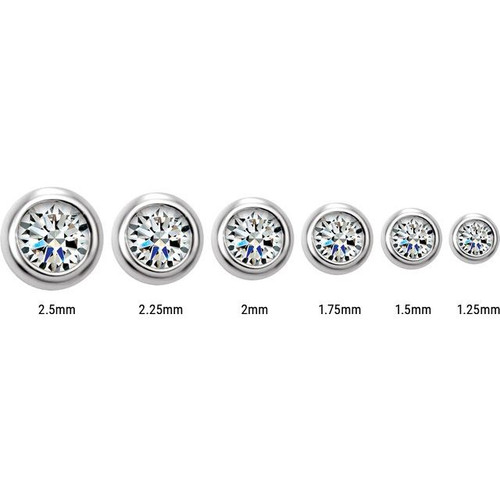 14K White 1/8 CTW Lab-Grown Diamond Micro Bezel-Set Earrings