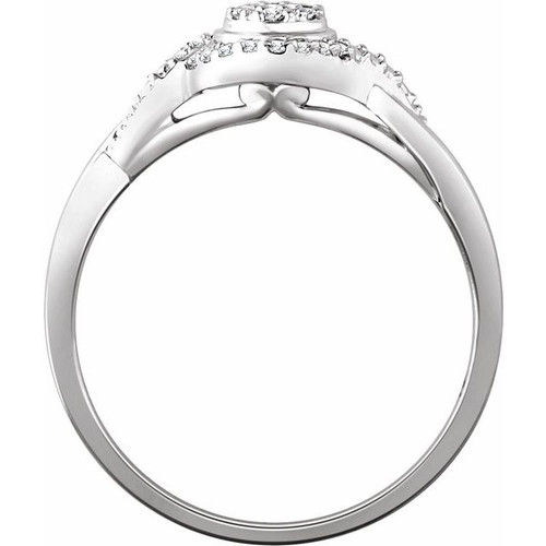 10 Karat White Gold 0.10 Carat Diamond Promise Ring.