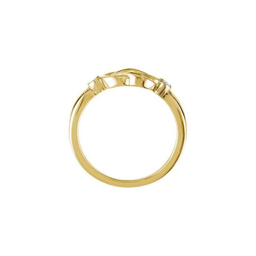 Diamond Ring in 14 Karat Yellow Gold .06 Carat Diamond Knot Ring