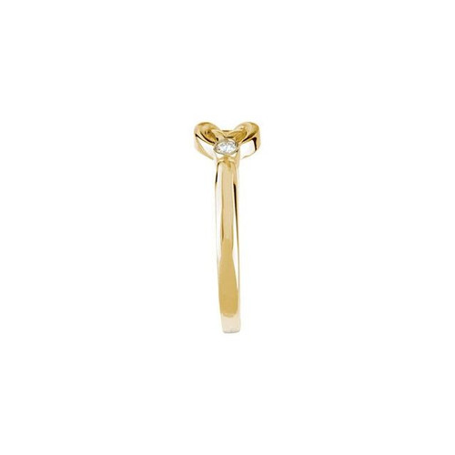 Diamond Ring in 14 Karat Yellow Gold .06 Carat Diamond Knot Ring