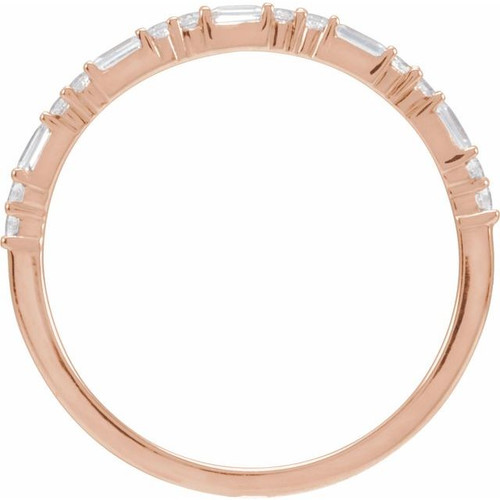 14K Rose 1/5 CTW Natural Diamond Stackable Ring