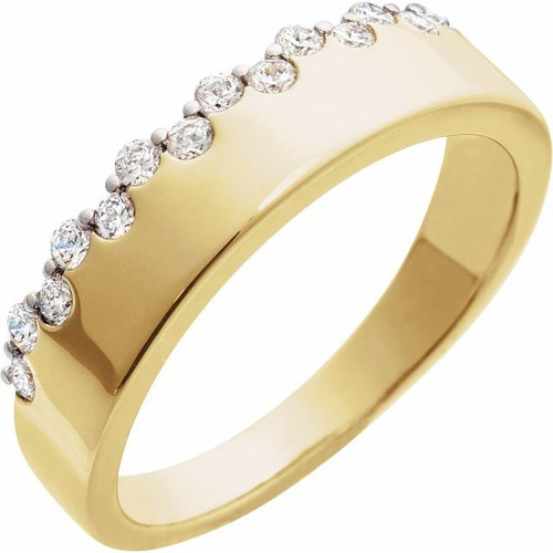 14K Yellow 1/3 CTW Natural Diamond Ring