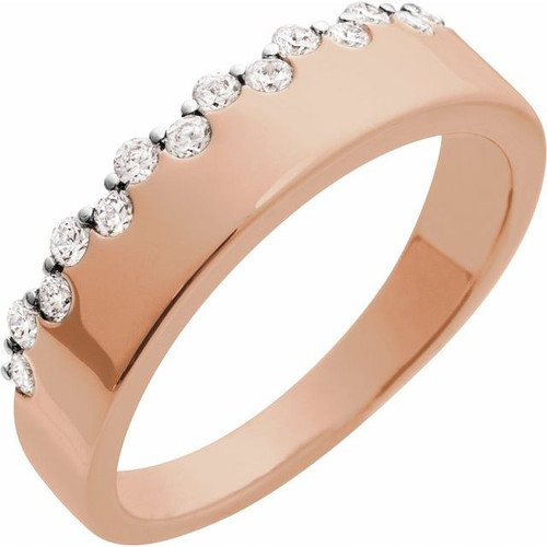 14K Rose 1/3 CTW Natural Diamond Ring