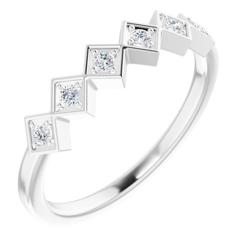 Sterling Silver 1/8 CTW Natural Diamond Stackable Ring – 1.75 mm