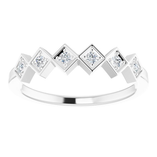 Sterling Silver 1/8 CTW Natural Diamond Stackable Ring – 1.75 mm