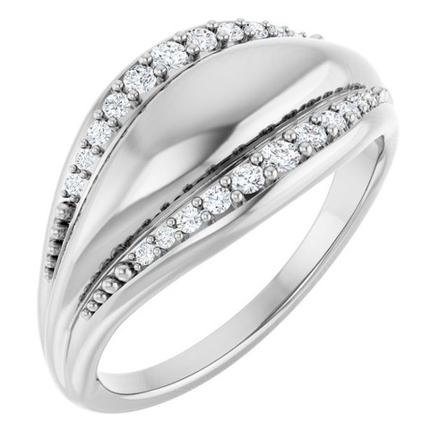 Platinum 1/5 CTW Natural Diamond Ring