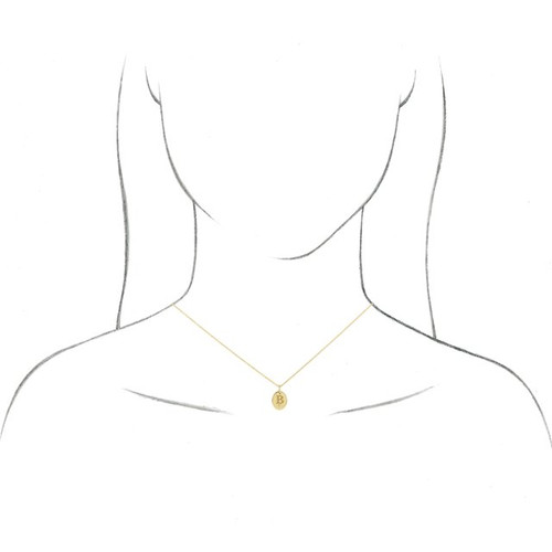 14 Karat Rose Gold Oval Starburst Necklace 11x9mm, 16 Inch - $930