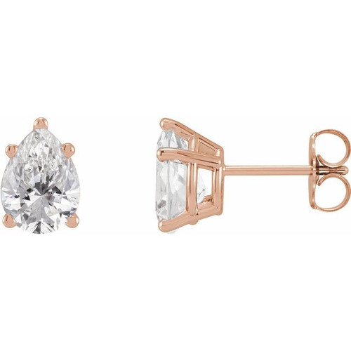 14K Rose 1 CTW Lab-Grown Diamond Earrings