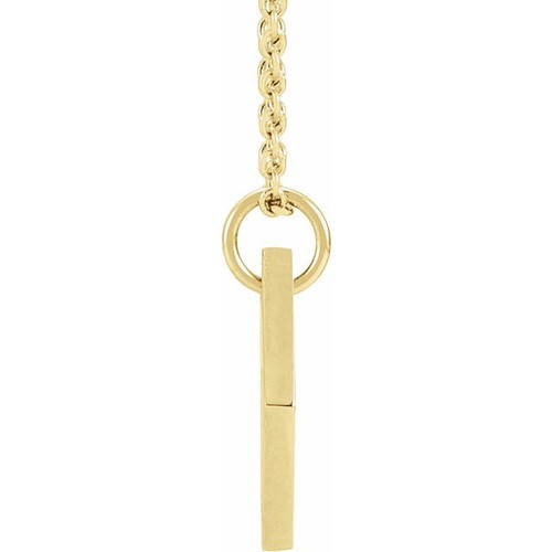 14K Yellow .005 CT Natural Diamond Rhombus Pendant