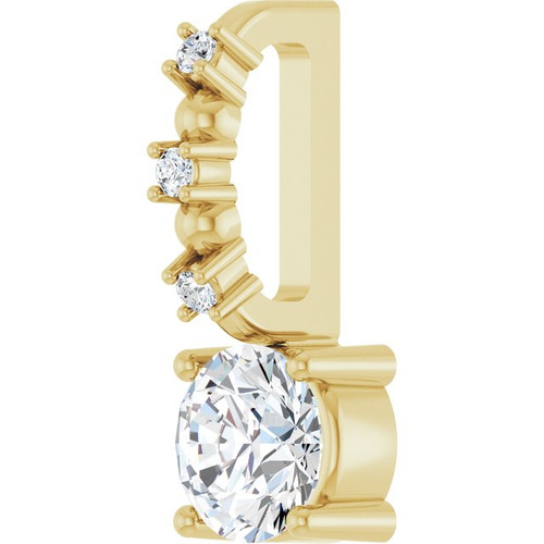 14K Yellow 1/4 CTW Natural Diamond Charm/Pendant