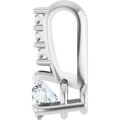 Platinum 1/10 CTW Natural Diamond Pendant