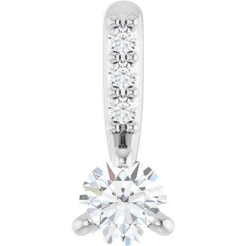 Sterling Silver 1/10 CTW Natural Diamond Pendant
