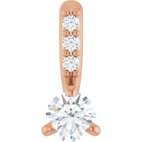 14K Rose 1/10 CTW Natural Diamond Pendant