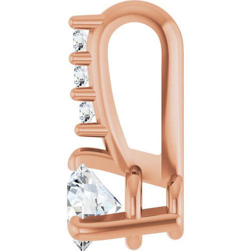 14K Rose 1/10 CTW Natural Diamond Pendant