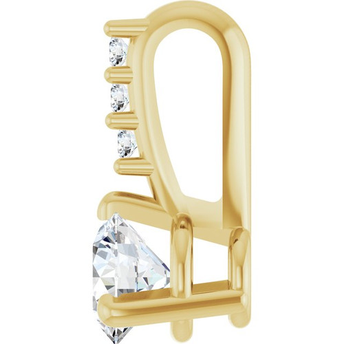 14K Yellow 1/5 CTW Natural Diamond Pendant