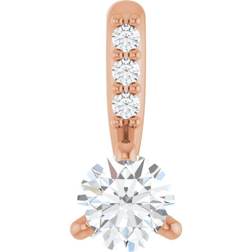 14K Rose 1/5 CTW Natural Diamond Pendant