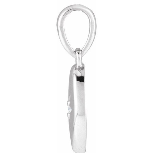 Platinum .015 CT Natural Diamond Star Pendant