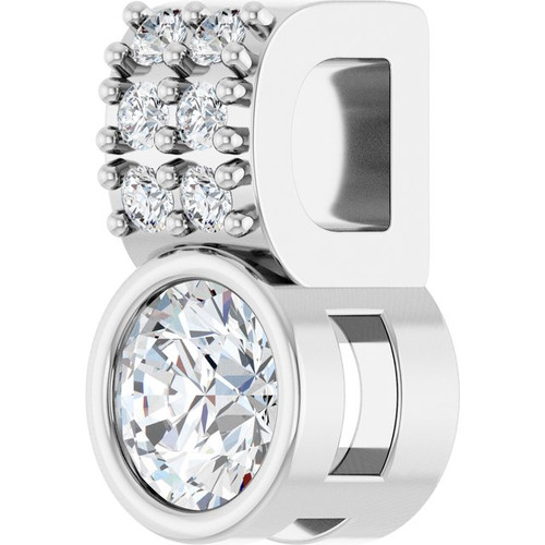 14K White 1/4 CTW Lab-Grown Diamond Pendant