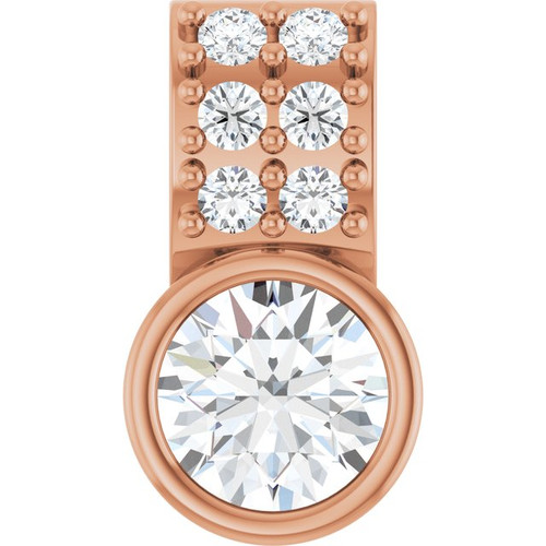 14K Rose 1/4 CTW Lab-Grown Diamond Pendant