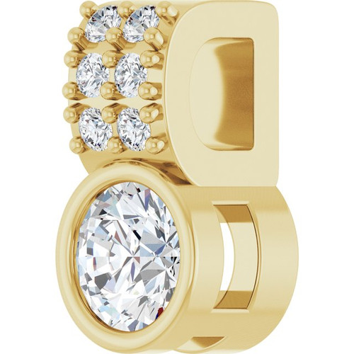 14K Yellow 1/4 CTW Lab-Grown Diamond Pendant