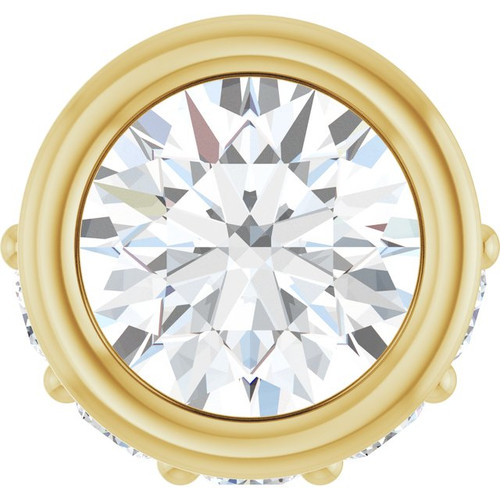 14K Yellow 1/4 CTW Natural Diamond Hidden Halo Pendant 