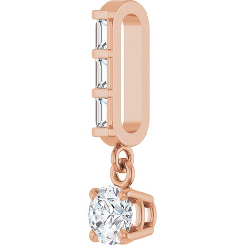 14K Rose 1/4 CTW Natural Diamond Pendant