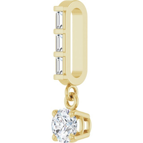 14K Yellow 1/4 CTW Natural Diamond Pendant