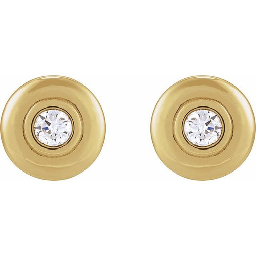 14K Yellow 1/2 CTW Natural Diamond Earrings
