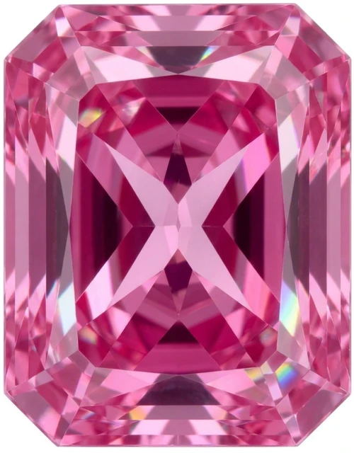 Chatham Lab Created Rich Hot Pink Sapphire Gemstone – Emerald Radiant Cut – GEM Grade