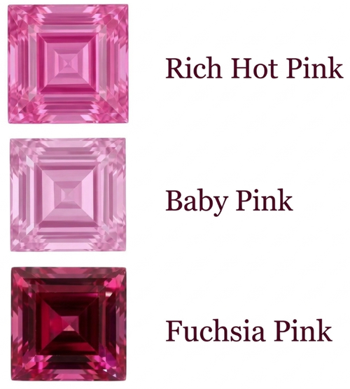 Chatham Lab Created Rich Hot Pink Sapphire Gemstone – Step Cut – GEM Grade