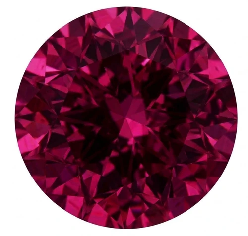 Lab Created Fuchsia Pink Sapphire Gemstone – Round Cut – GEM Grade
