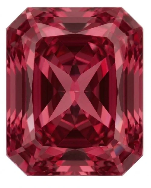 Chatham Lab Created Intense Orangish Red Padparadscha Sapphire Gemstone – Emerald Radiant Cut – GEM Grade
